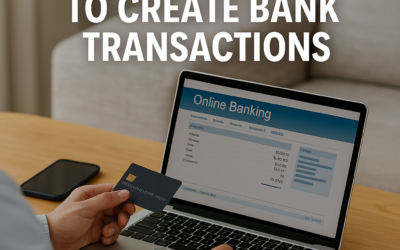 Steps to follow to create bank transactions