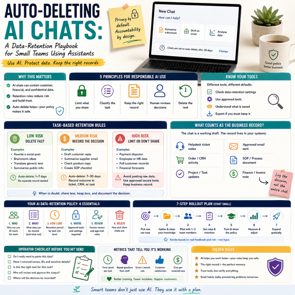 Auto-Deleting AI Chats A Data-Retention Playbook for Small Teams Using Assistants Auto-Deleting AI Chats: A Data-Retention Playbook for Small Teams Using Assistants