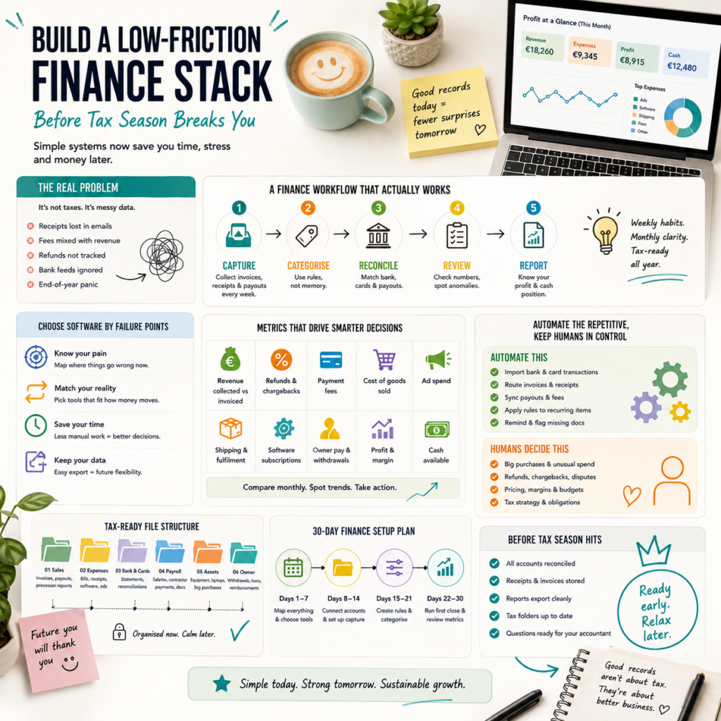 Build a Low-Friction Finance Stack Before Your Small Business Tax Season Breaks