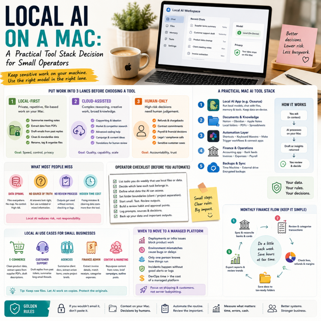Local AI on a Mac: A Practical Tool Stack Decision for Small Operators