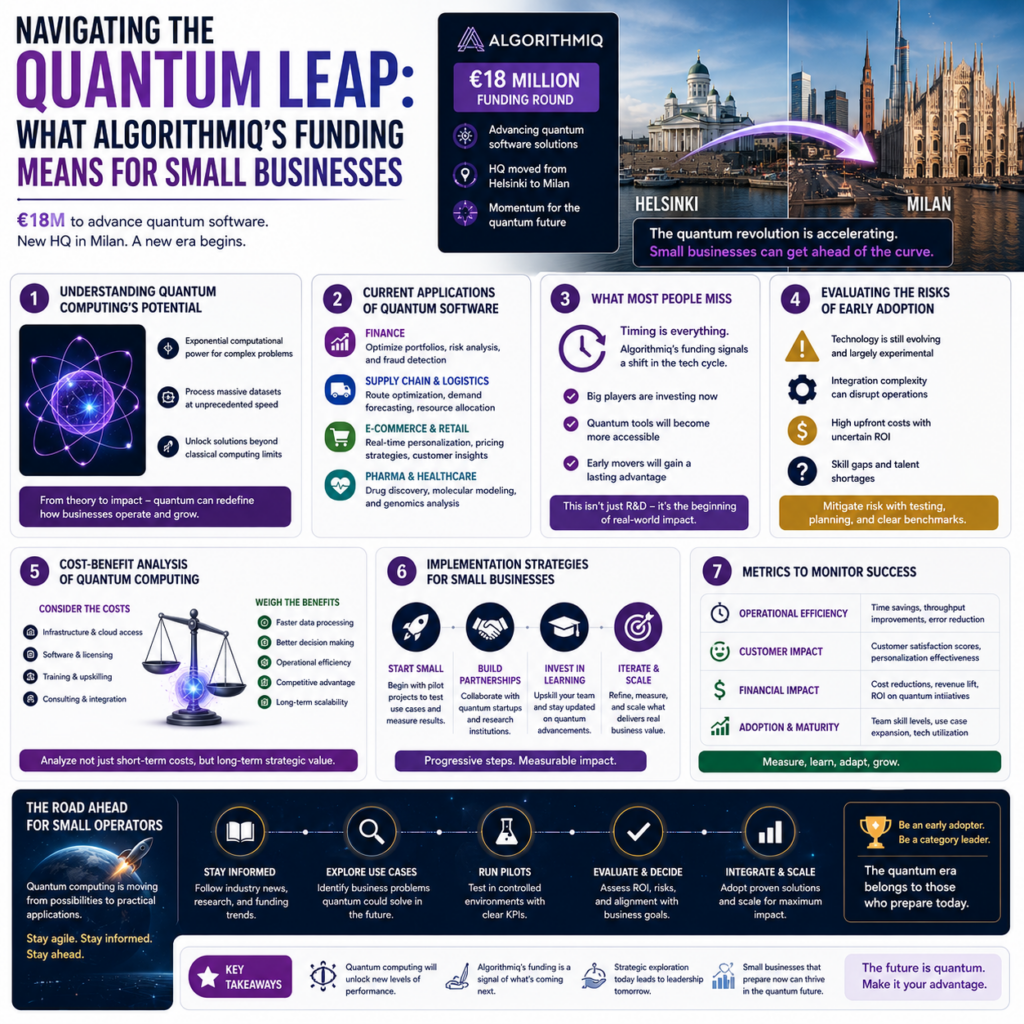 Navigating the Quantum Leap: What Algorithmiq's Funding Means for Small Businesses