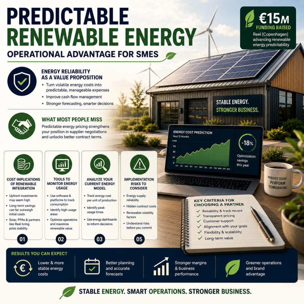 Operational Implications of Predictable Renewable Energy for SMEs