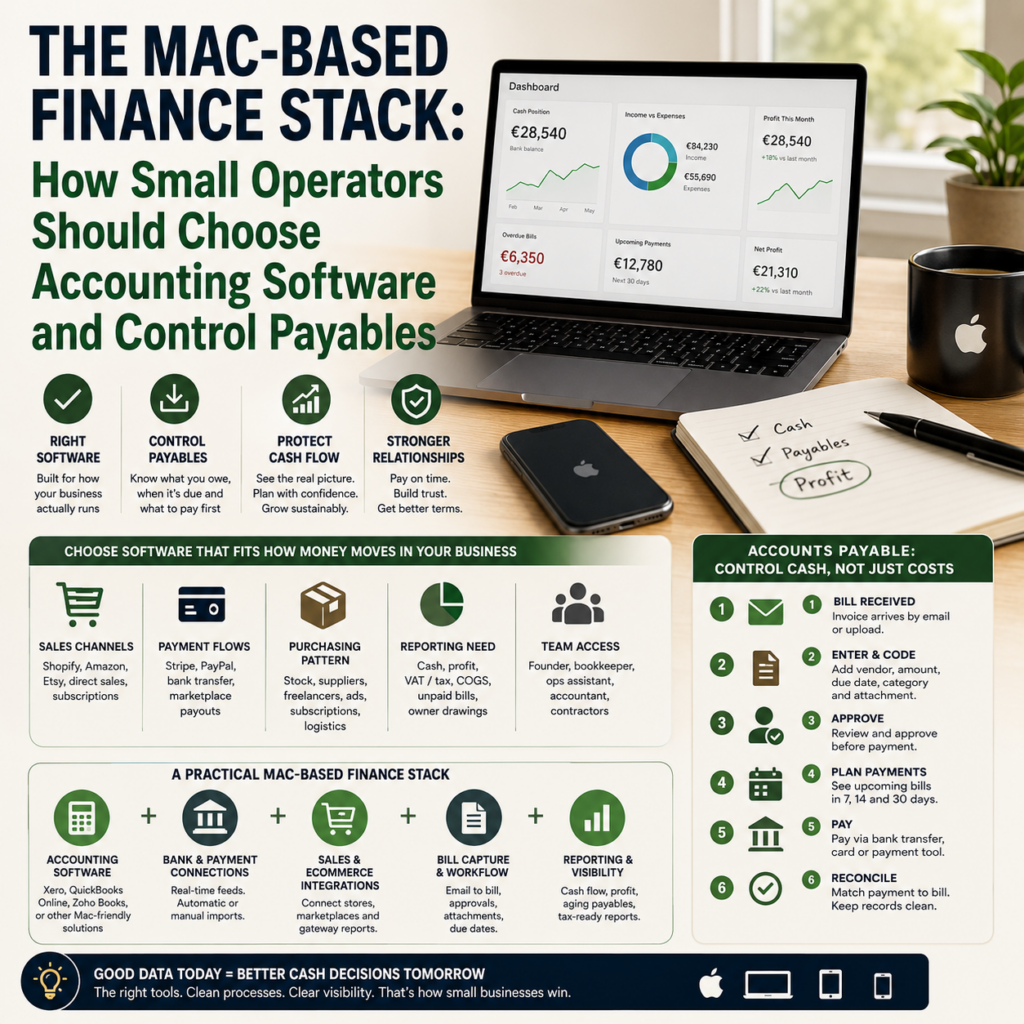 The Mac-Based Finance Stack How Small Operators Should Choose Accounting Software and Control Payables The Mac-Based Finance Stack: How Small Operators Should Choose Accounting Software and Control Payables