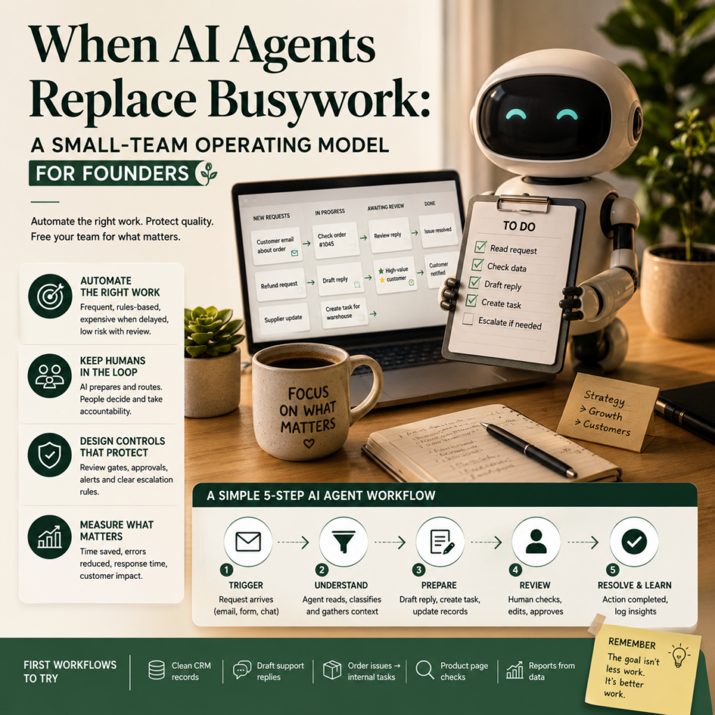 When AI Agents Replace Busywork A Small-Team Operating Model for Founders When AI Agents Replace Busywork: A Small-Team Operating Model for Founders
