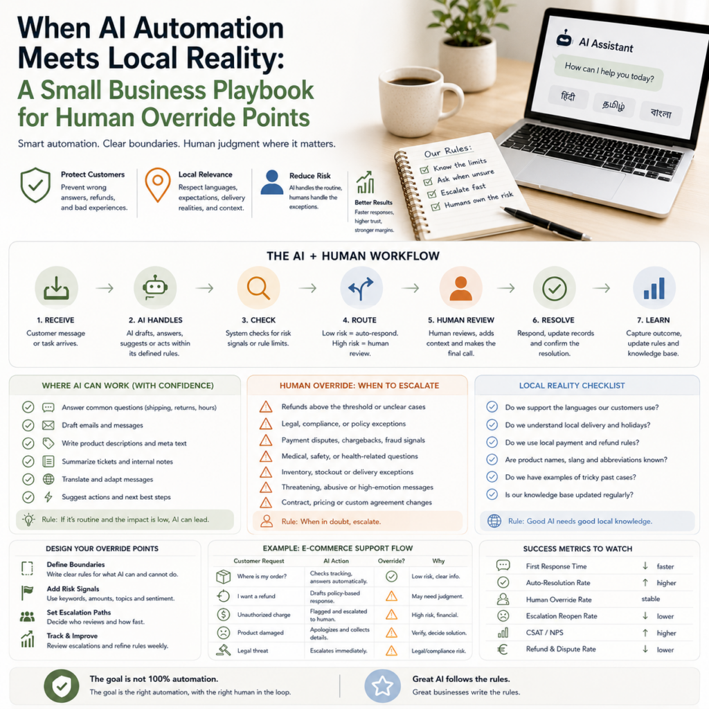 When AI Automation Meets Local Reality A Small Business Playbook for Human Override Points When AI Automation Meets Local Reality: A Small Business Playbook for Human Override Points