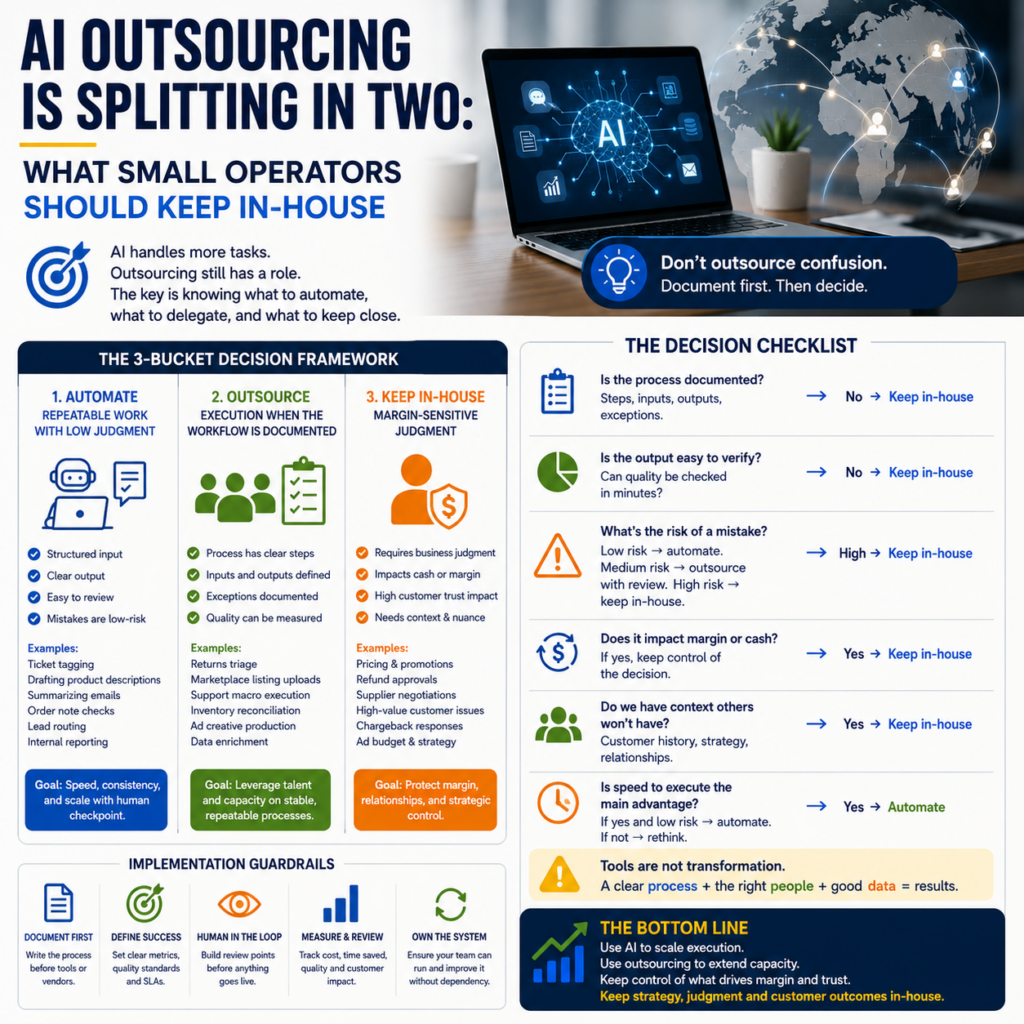 AI Outsourcing Is Splitting in Two What Small Operators Should Keep In-House AI Outsourcing Is Splitting in Two: What Small Operators Should Keep In-House