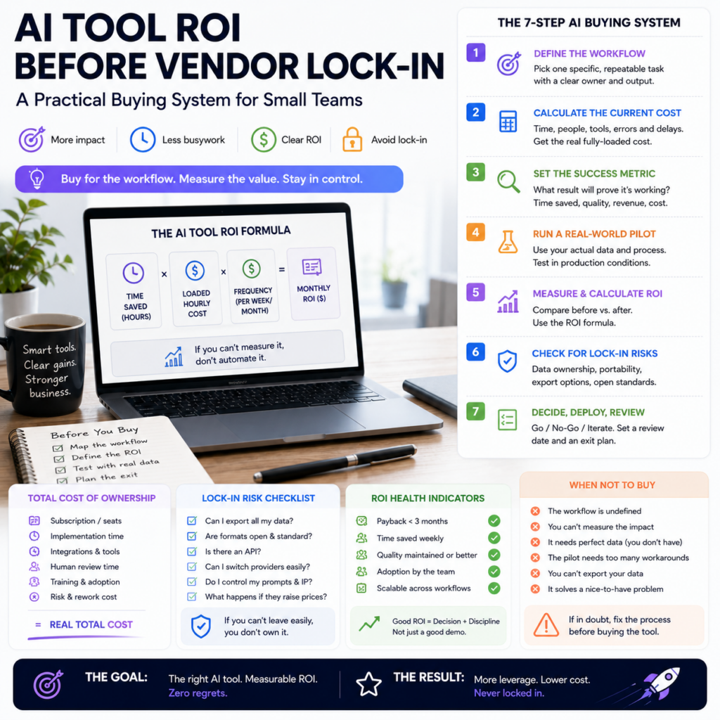 AI Tool ROI Before Vendor Lock-In: A Practical Buying System for Small Teams