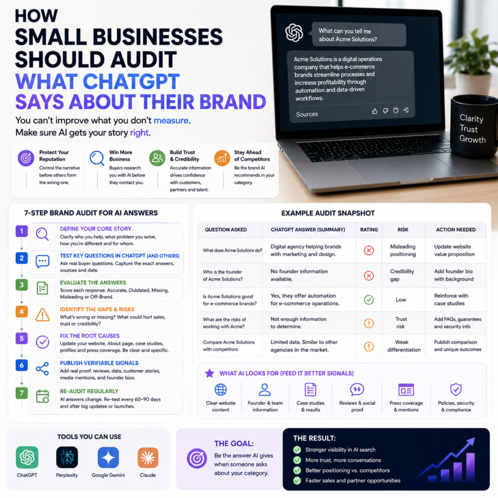 How Small Businesses Should Audit What ChatGPT Says About Their Brand How Small Businesses Should Audit What ChatGPT Says About Their Brand