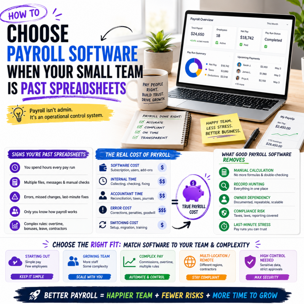 How to Choose Payroll Software When Your Small Team Is Past Spreadsheets