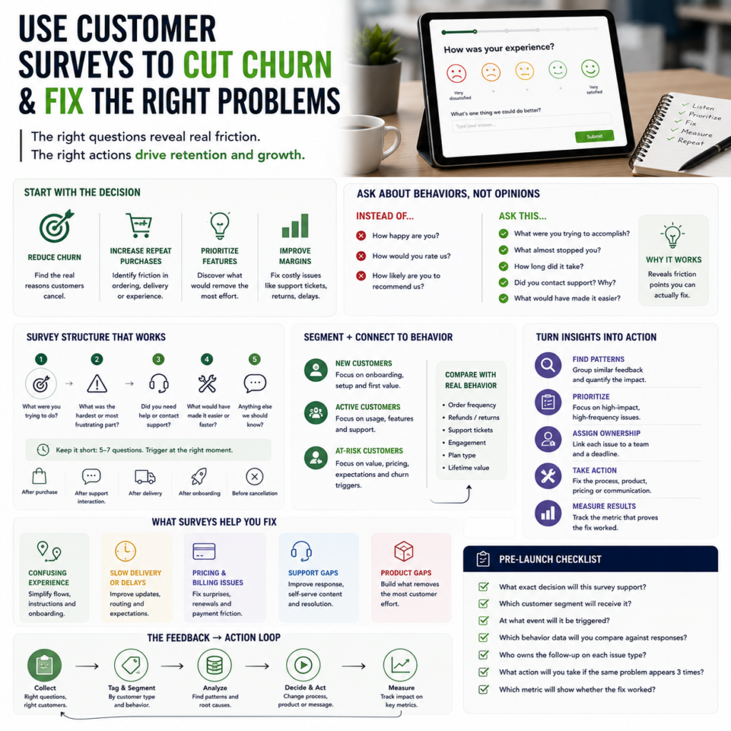 How to Use Customer Surveys to Cut Churn and Fix the Right Problems How to Use Customer Surveys to Cut Churn and Fix the Right Problems