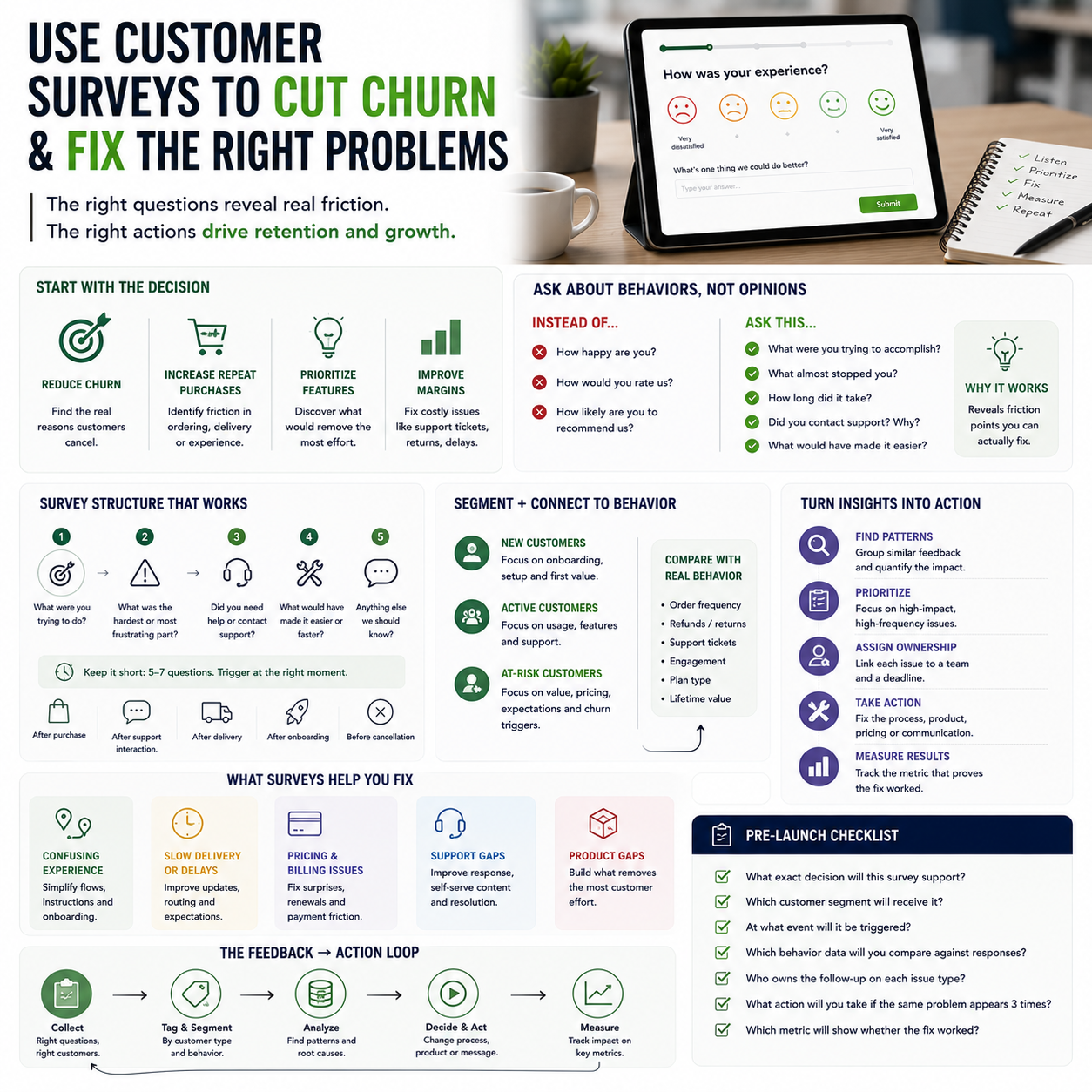 How to Use Customer Surveys to Cut Churn and Fix the Right Problems