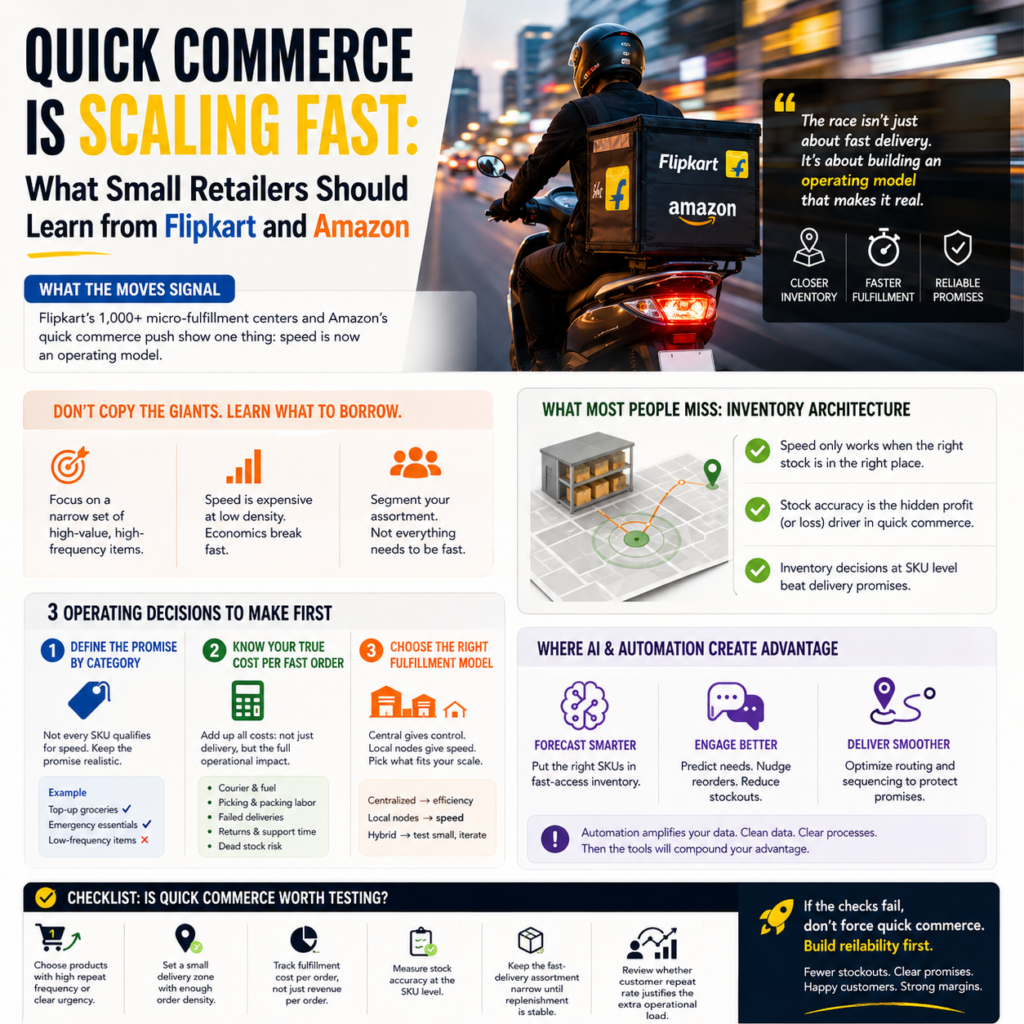Quick Commerce Is Scaling Fast: What Small Retailers Should Learn from Flipkart and Amazon