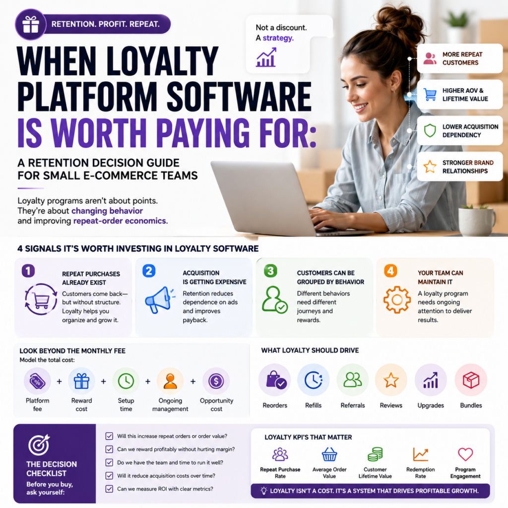 When Loyalty Platform Software Is Worth Paying For: A Retention Decision Guide for Small E-Commerce Teams