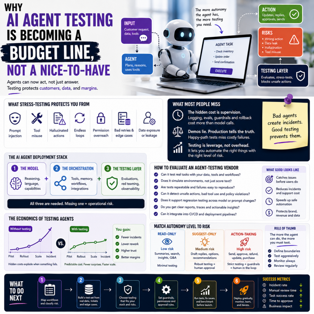 Why AI agent testing is becoming a budget line, not a nice-to-have