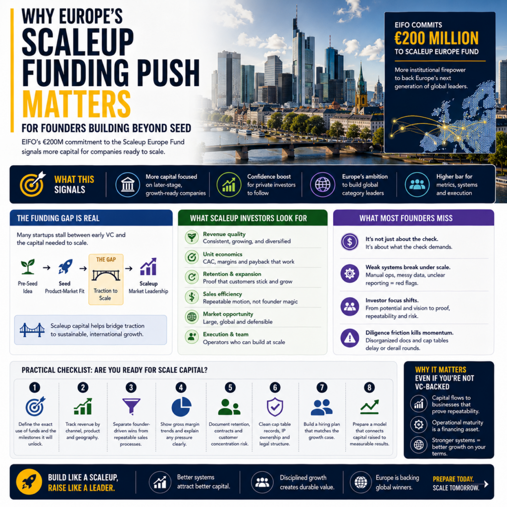 Why Europe’s scaleup funding push matters for founders building beyond seed