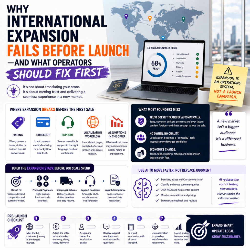 Why international expansion fails before launch—and what operators should fix first