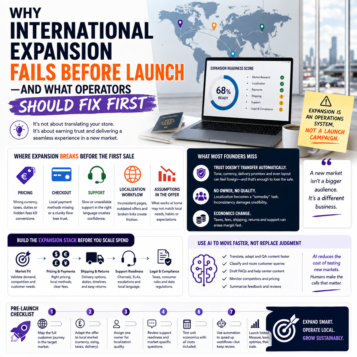 Why international expansion fails before launch—and what operators should fix first
