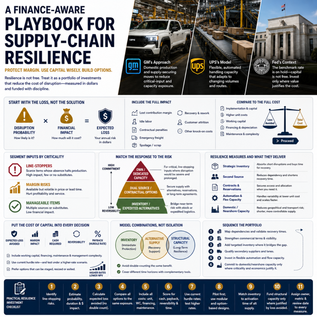 A Finance-Aware Playbook for Supply-Chain Resilience