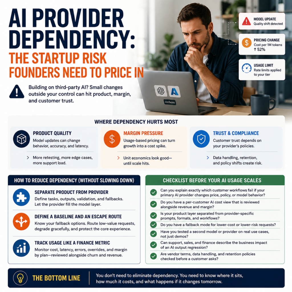 AI Provider Dependency The Startup Risk Founders Need to Price In AI Provider Dependency: The Startup Risk Founders Need to Price In