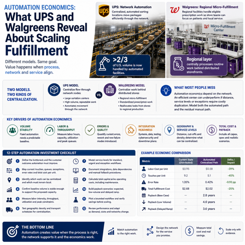 Automation economics: What UPS and Walgreens reveal about scaling fulfillment