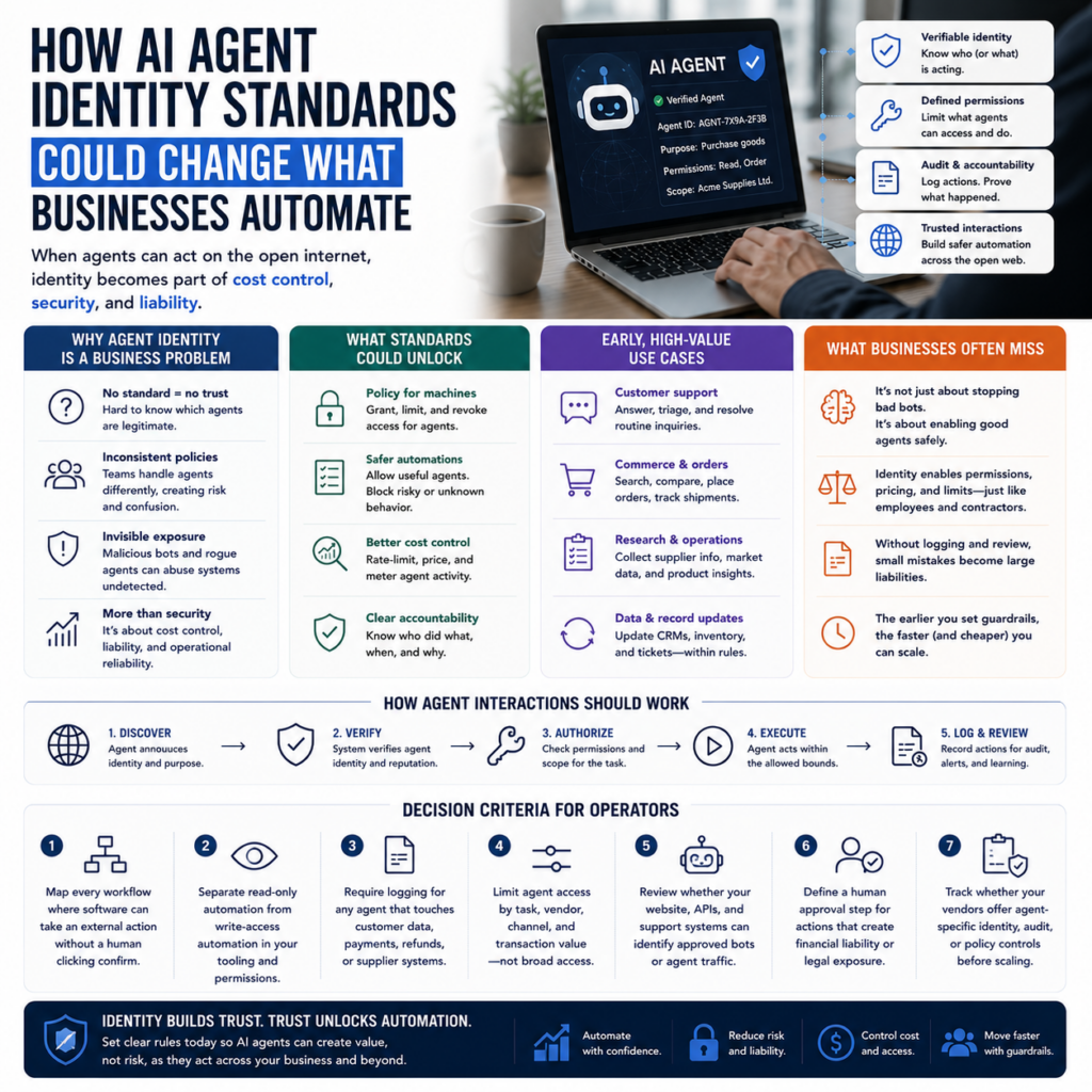 How AI Agent Identity Standards Could Change What Businesses Automate How AI Agent Identity Standards Could Change What Businesses Automate
