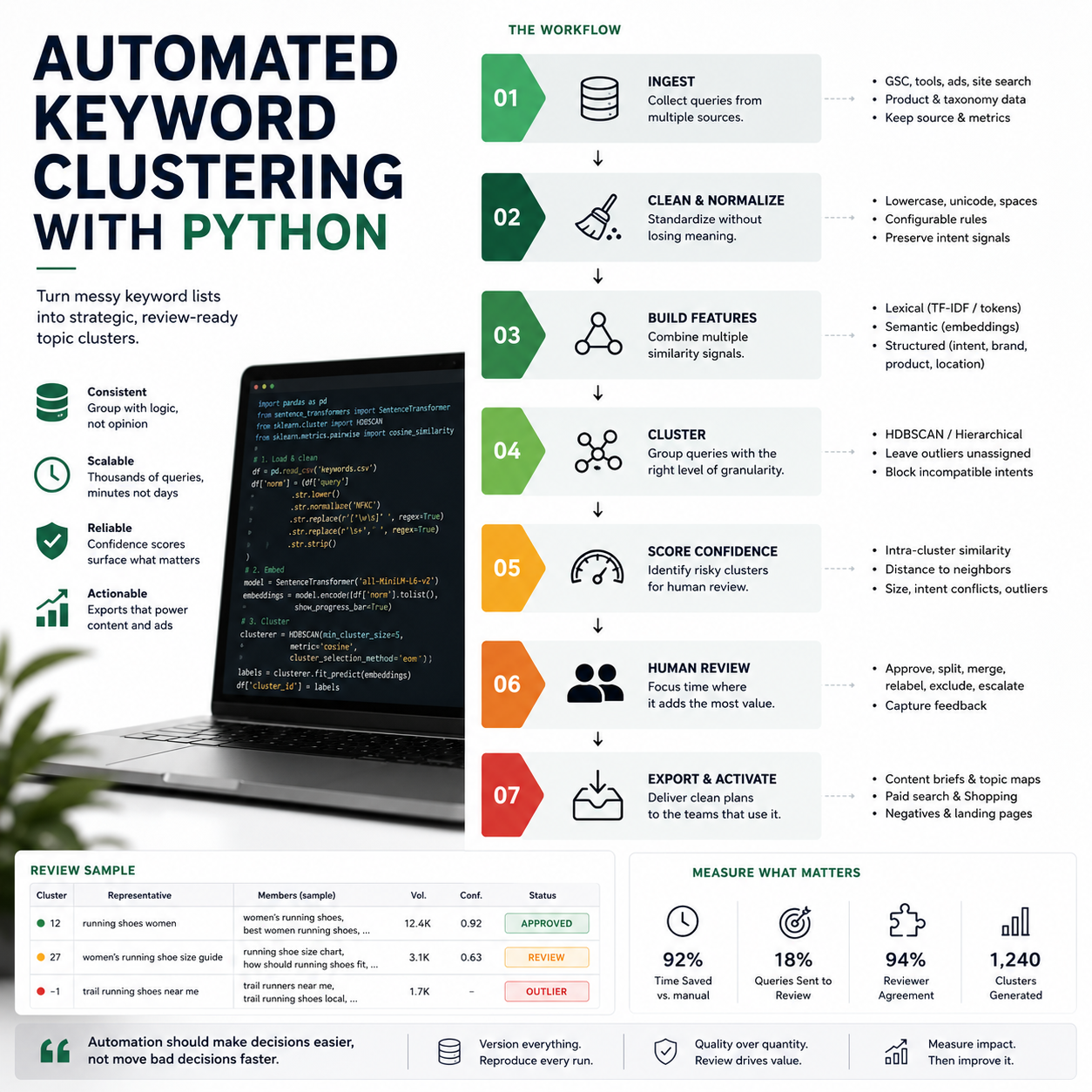 How to Build an Automated Keyword Clustering Workflow With Python