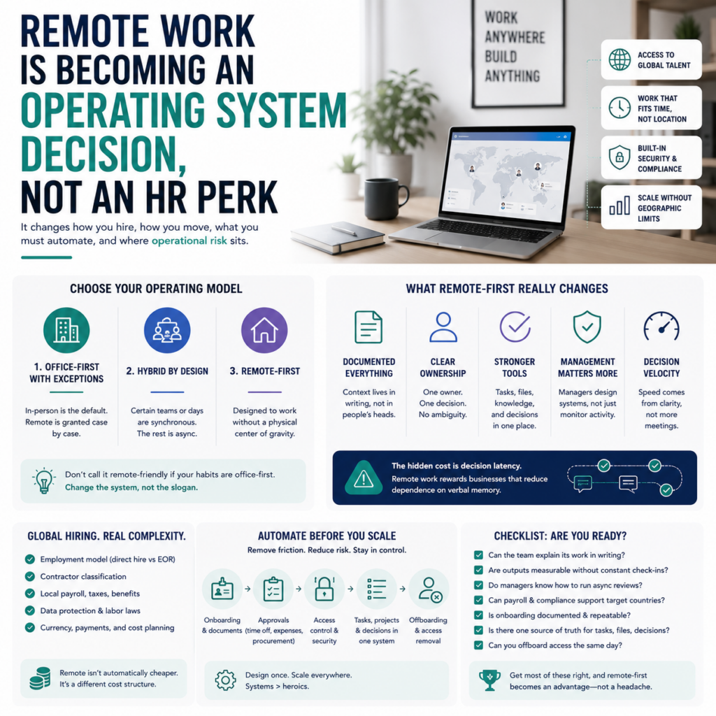 Remote Work Is Becoming an Operating System Decision, Not an HR Perk