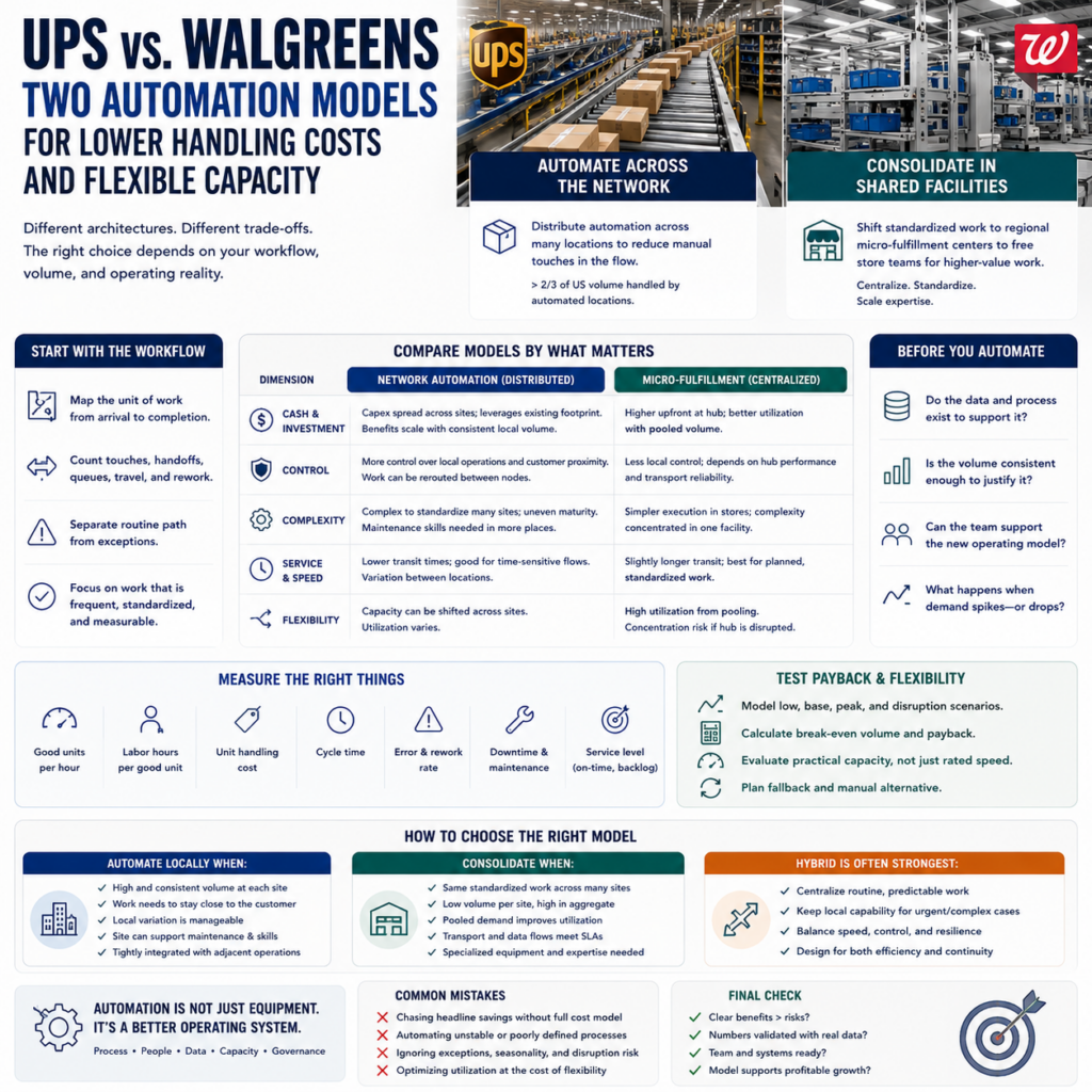 UPS vs. Walgreens: Two Automation Models for Lower Handling Costs and Flexible Capacity