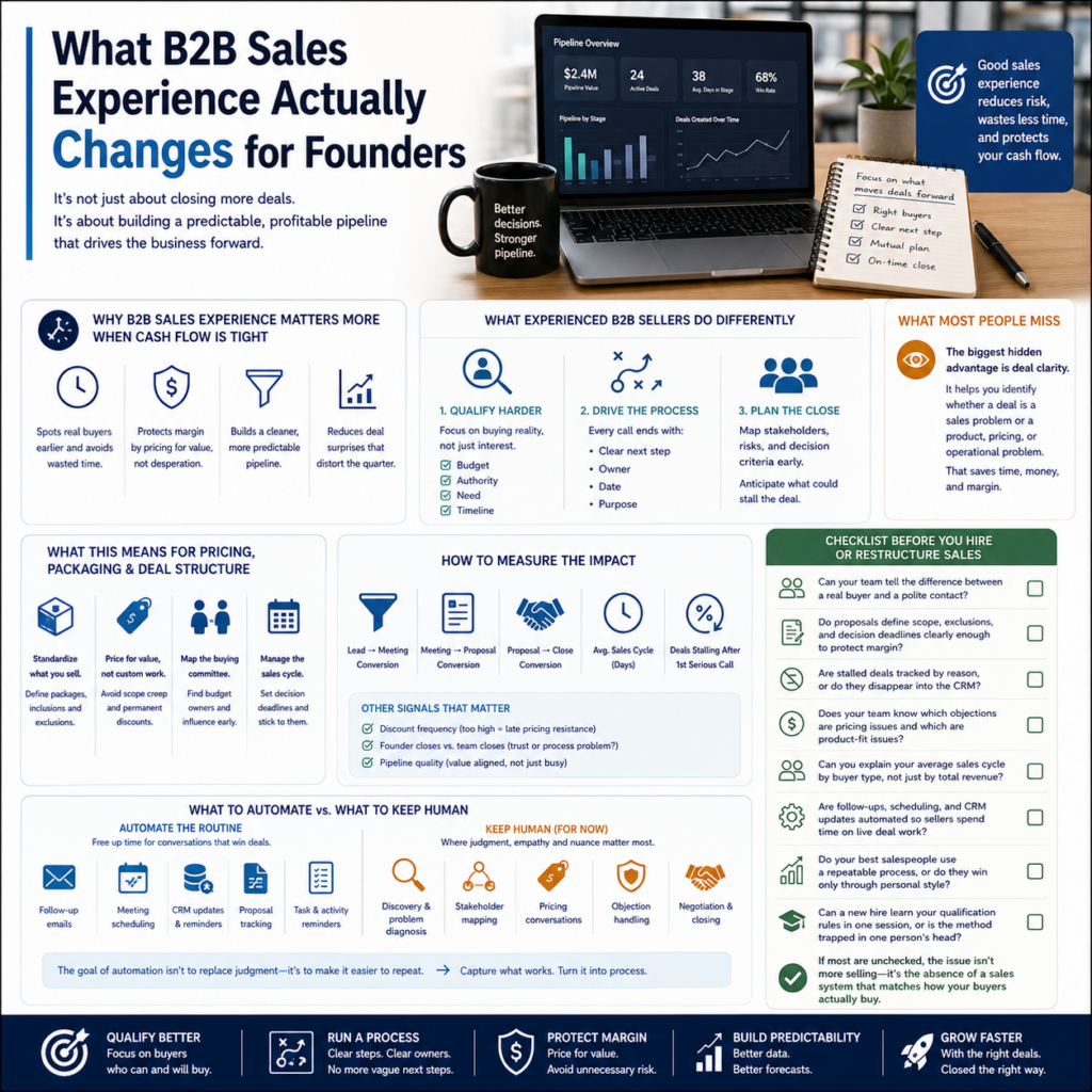 What B2B Sales Experience Actually Changes for Founders