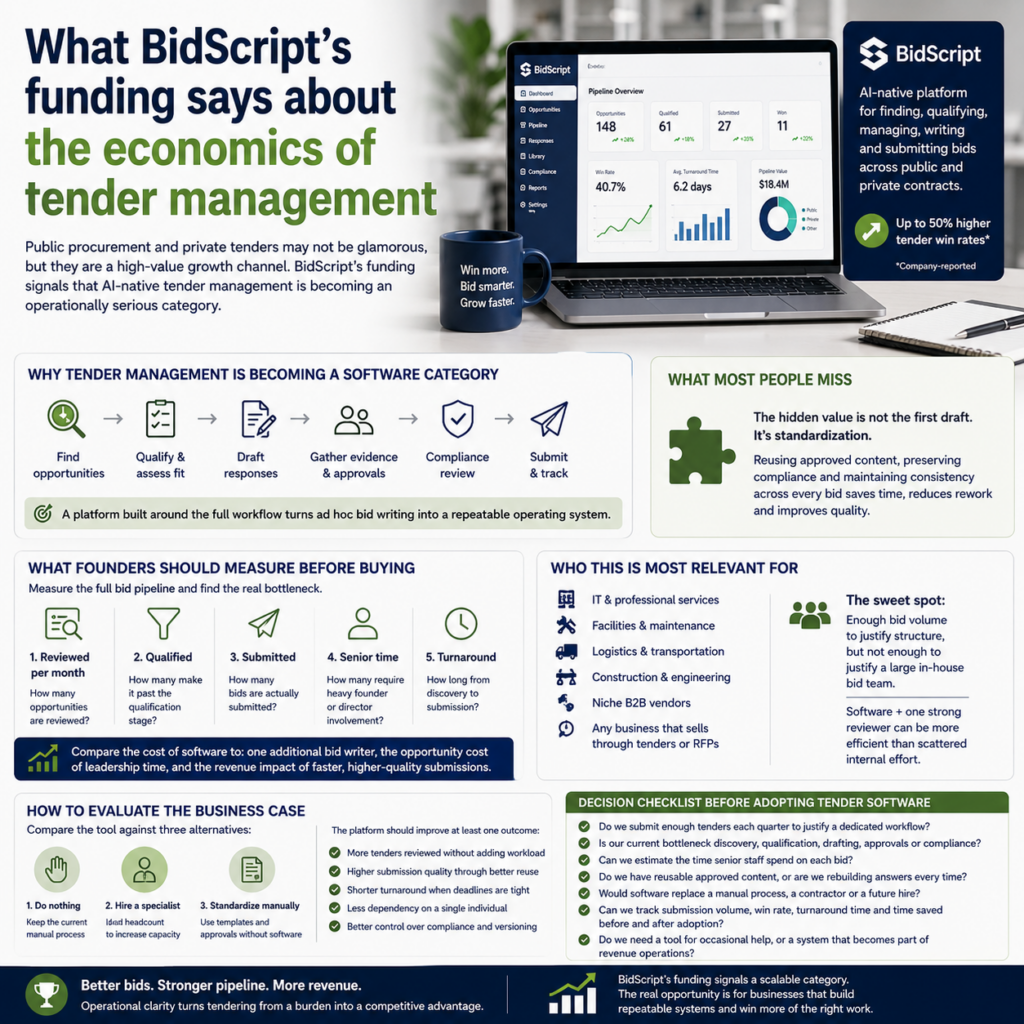 What BidScript’s funding says about the economics of tender management What BidScript’s funding says about the economics of tender management