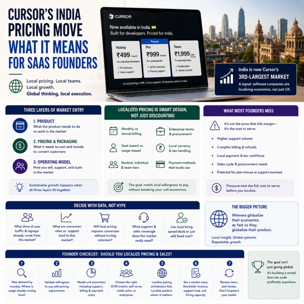 What Cursor’s India pricing move means for SaaS founders