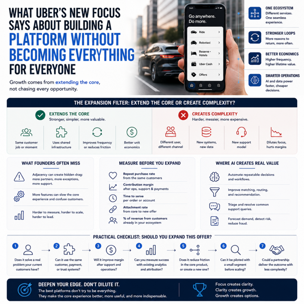 What Uber’s new focus says about building a platform without becoming everything for everyone What Uber’s new focus says about building a platform without becoming everything for everyone
