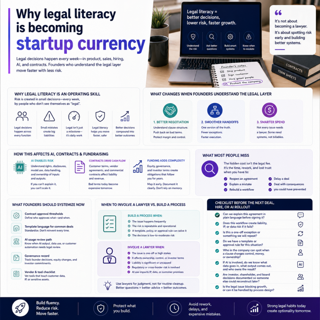 Why legal literacy is becoming startup currency