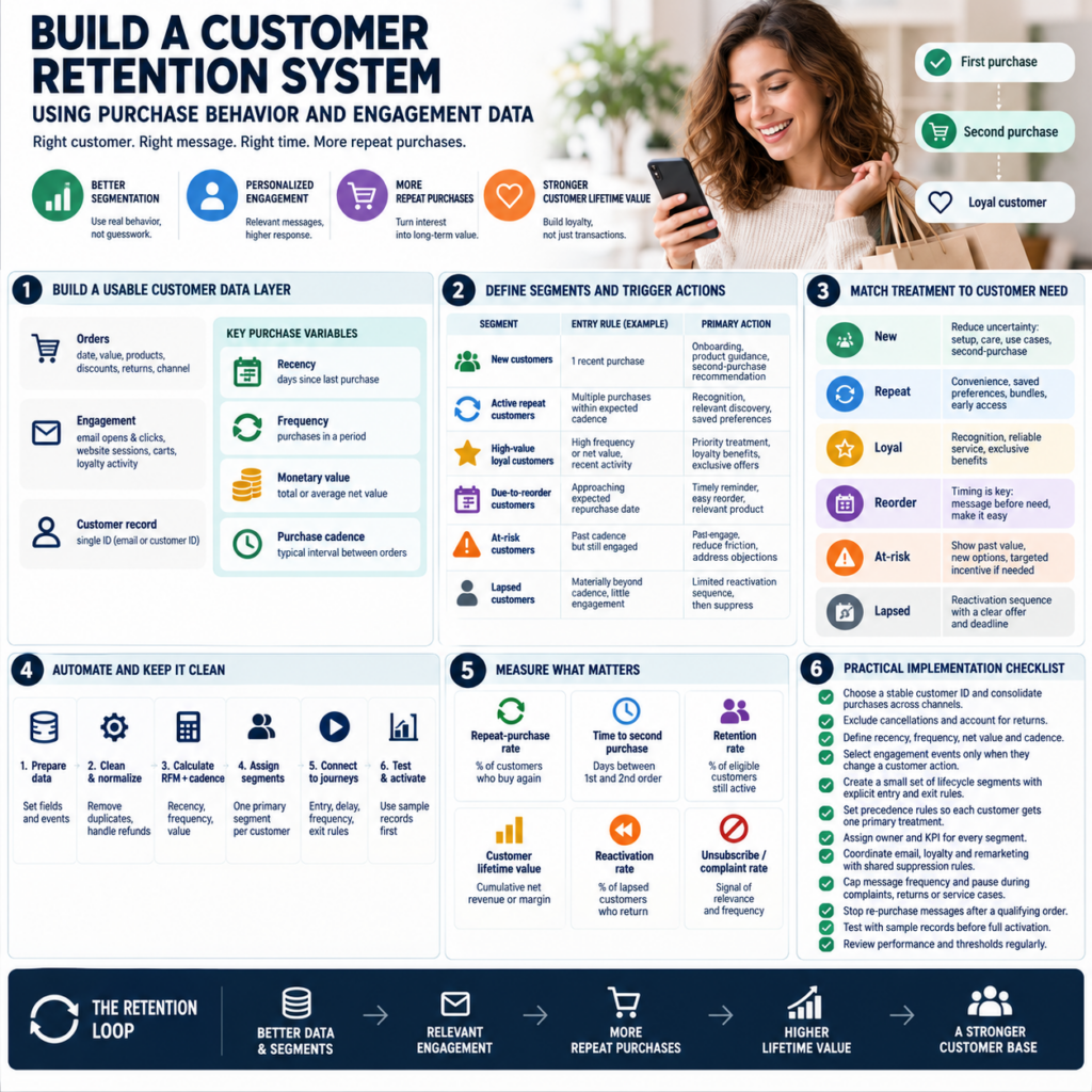 Build a Customer Retention System Using Purchase Behavior and Engagement Data
