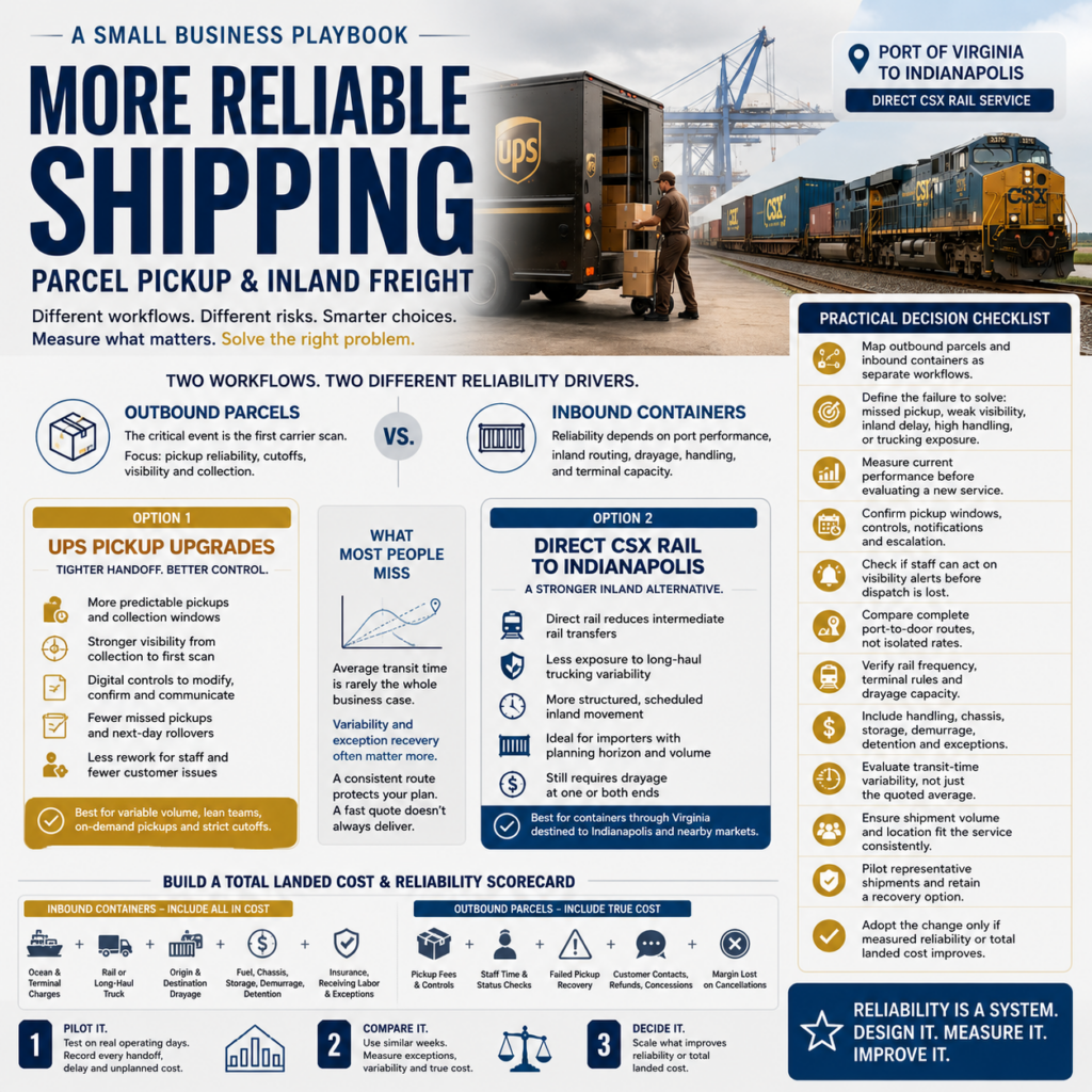 A Small Business Playbook for More Reliable Parcel Pickup and Inland Freight