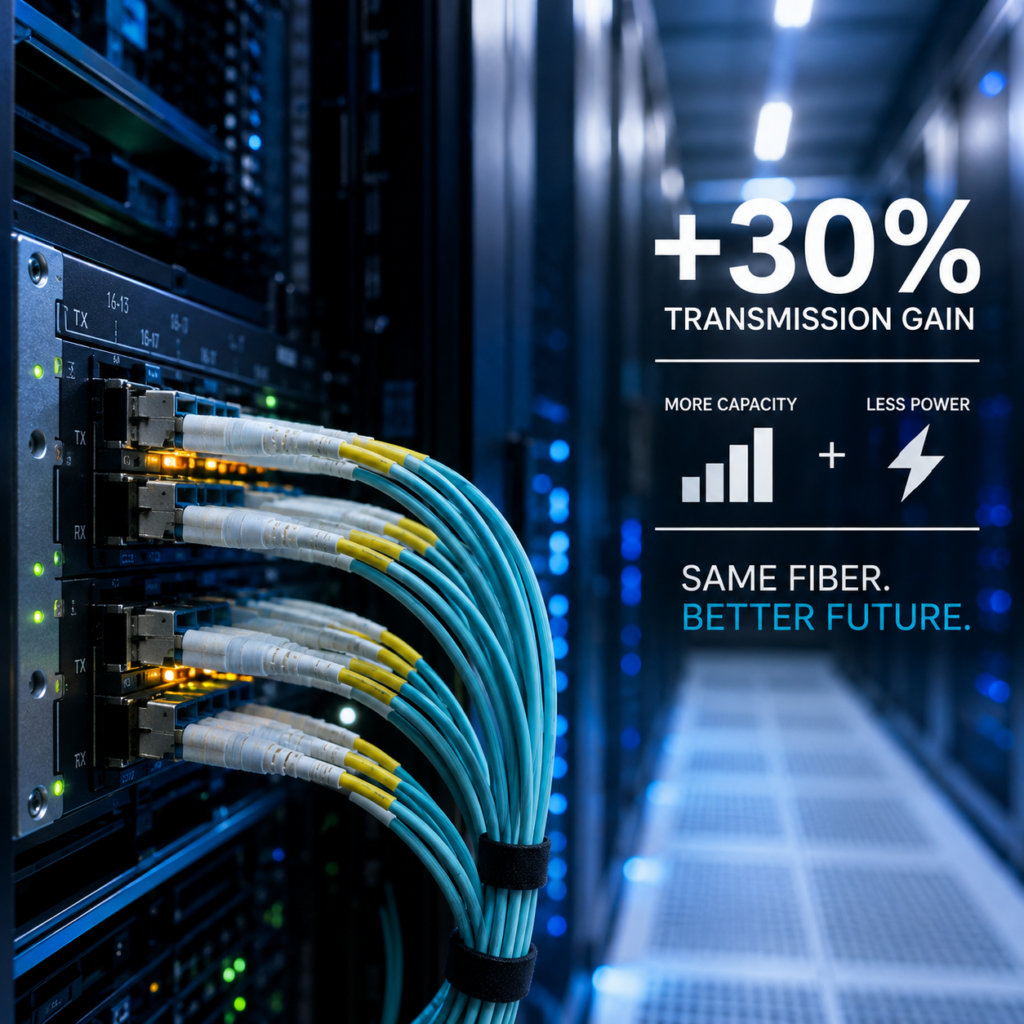 Faster data-center fiber: when a 30% transmission gain could justify infrastructure change