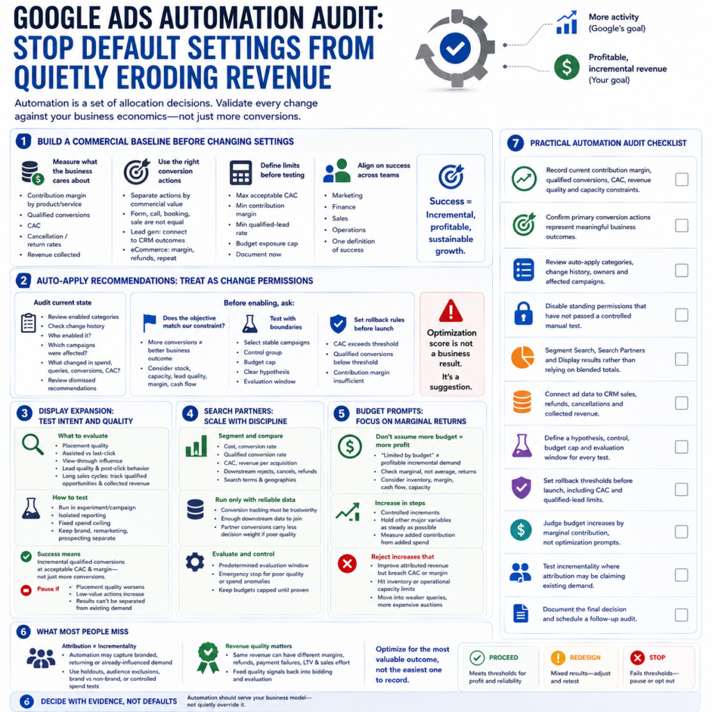 Google Ads Automation Audit: Stop Default Settings From Quietly Eroding Revenue