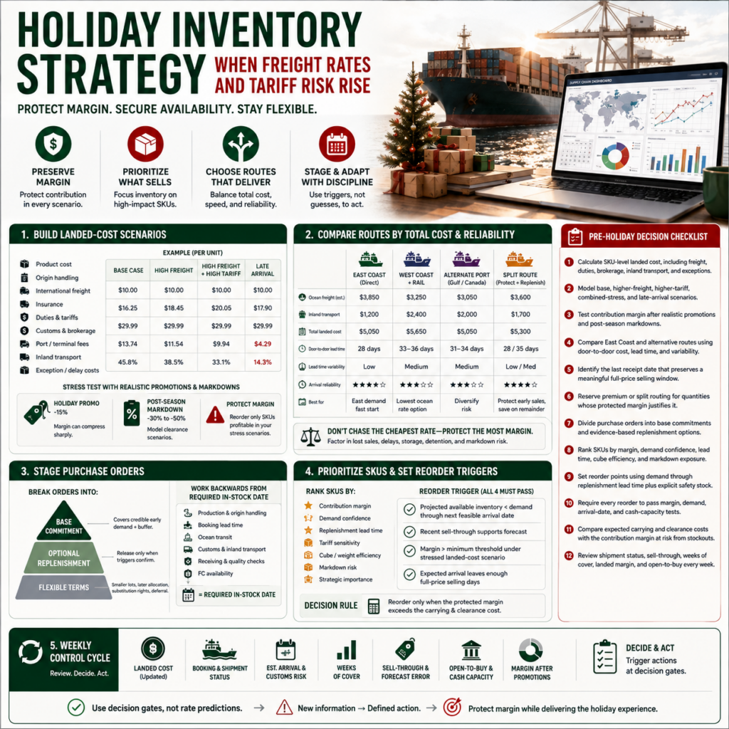 Holiday Inventory Strategy When Freight Rates and Tariff Risk Rise