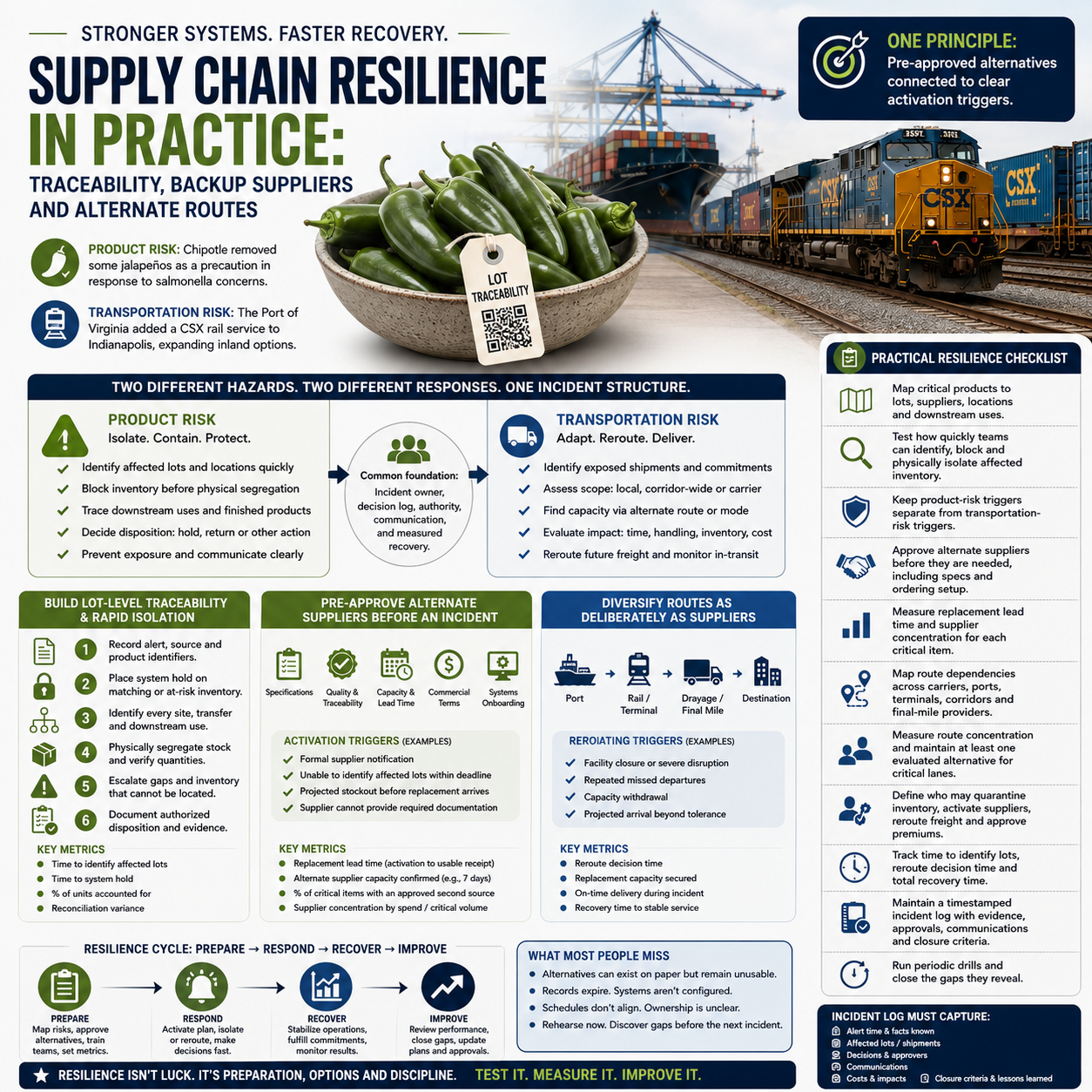 Supply Chain Resilience in Practice: Traceability, Backup Suppliers and Alternate Routes