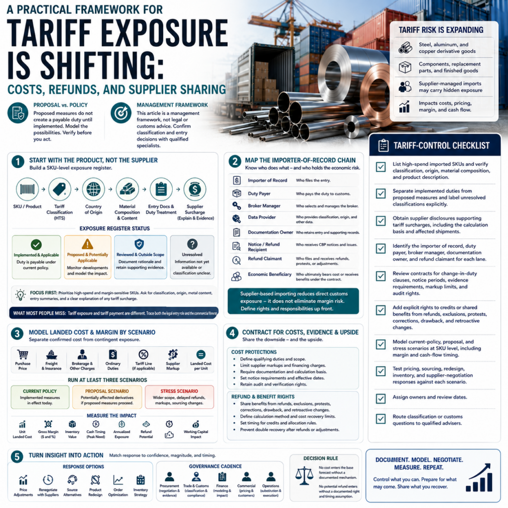 Tariff Exposure Is Shifting A Practical Framework for Costs, Refunds, and Supplier Sharing Tariff Exposure Is Shifting: A Practical Framework for Costs, Refunds, and Supplier Sharing