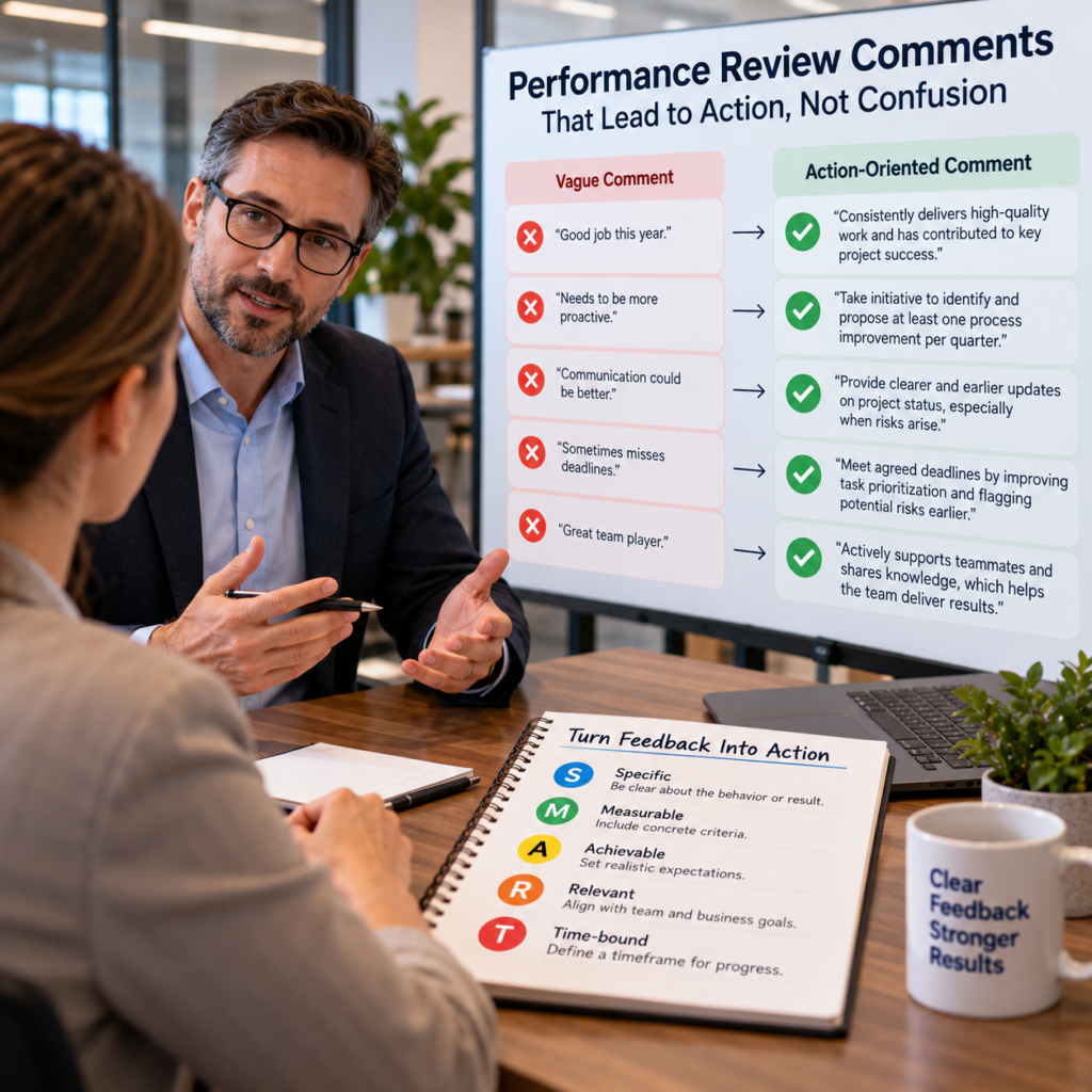 Action-Oriented Performance Review Meeting Performance Review Comments That Lead to Action, Not Confusion