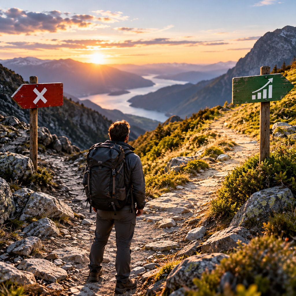 Fork in the Golden Mountain Trail How to Set Stop-or-Scale Gates for Business AI Investments