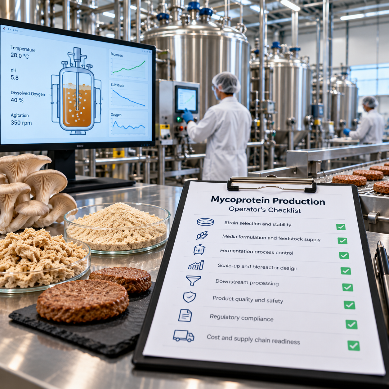 Scaling Mycoprotein Production: An Operator’s Checklist for Industrial Fermentation
