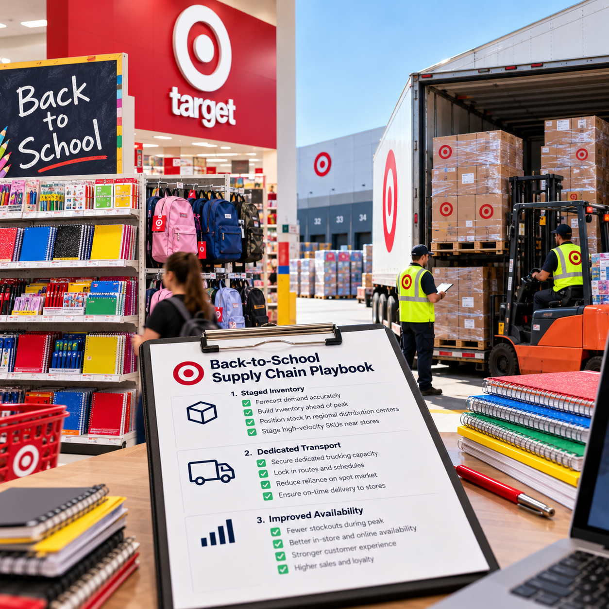 Target’s Back-to-School Playbook: When Staged Inventory and Dedicated Transport Improve Availability
